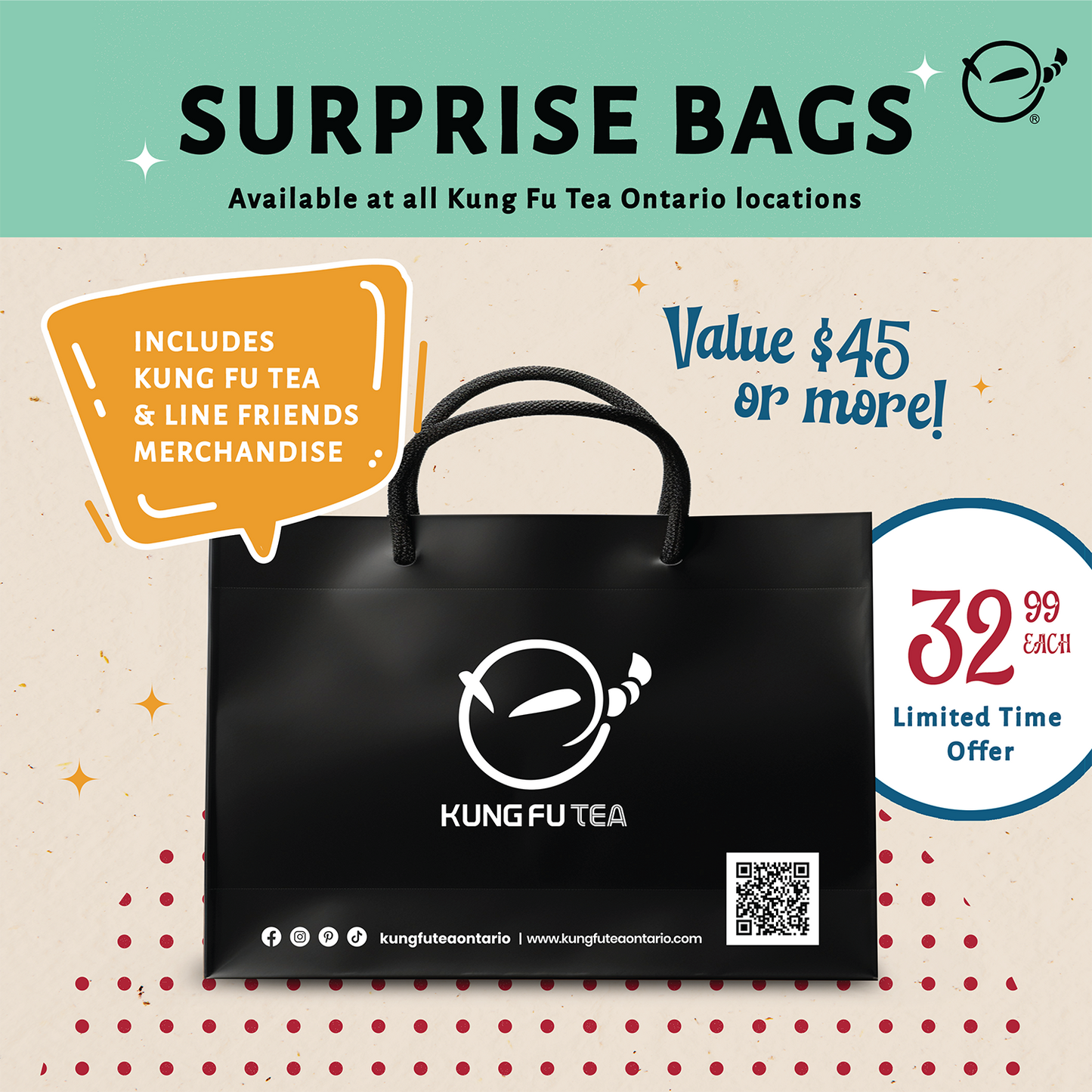 Kung Fu Tea Surprise Bag