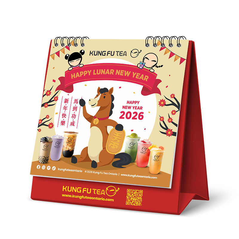 Kung Fu Tea - 2026 Desk Calendar